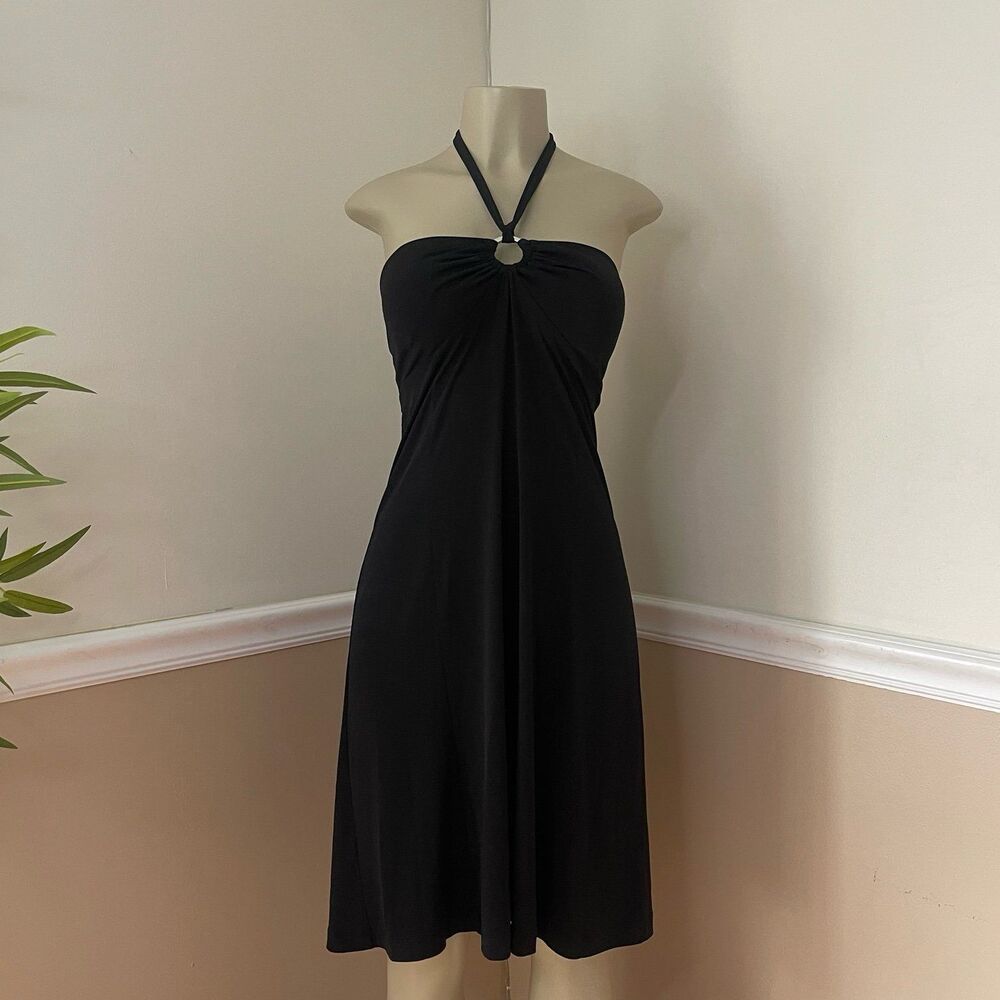 Tommy Bahama Women’s Y2K Vintage Keyhole V-Neck Halter Dress